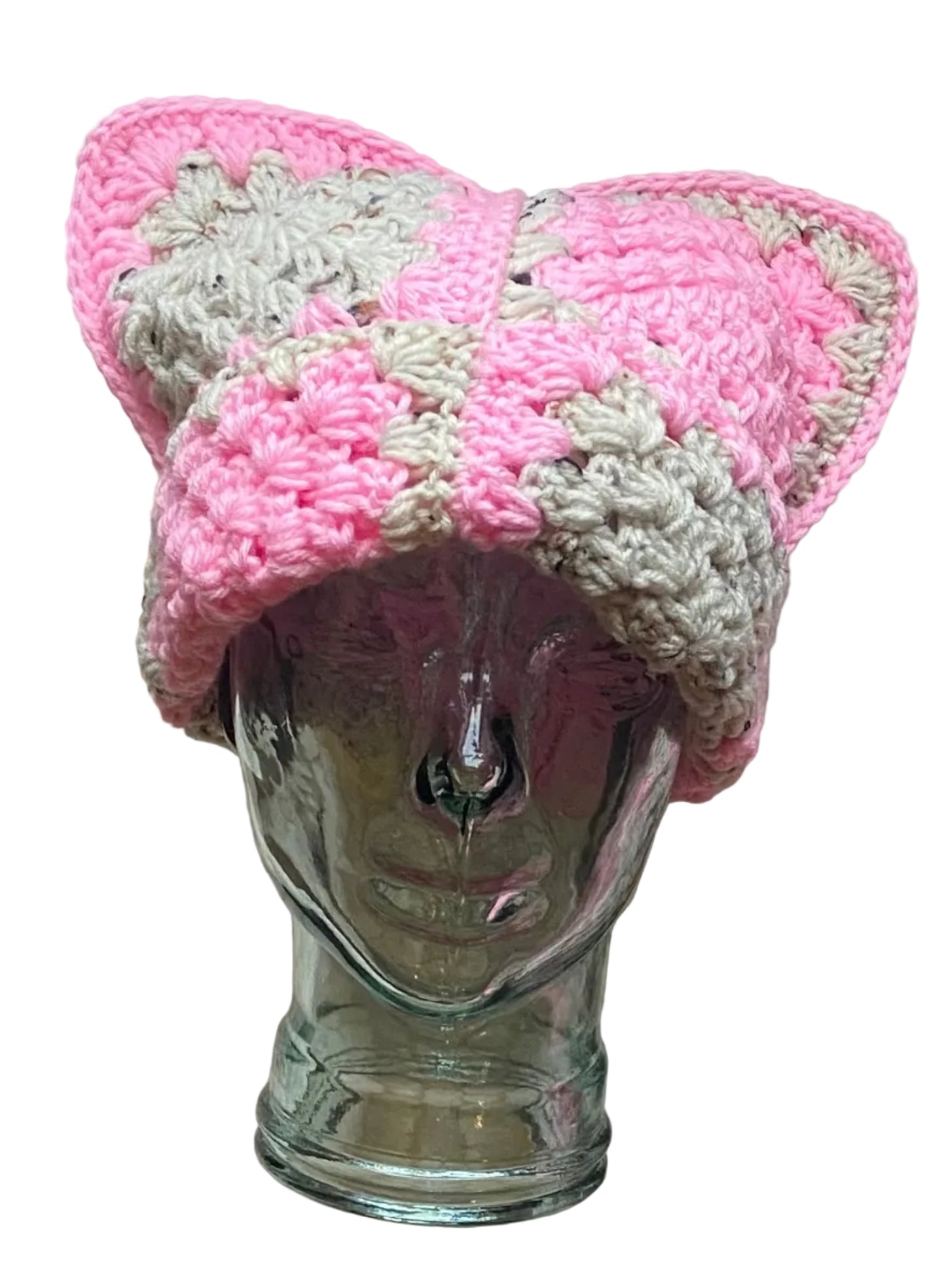 Pink n’ Oatmeal CatEar Beanie