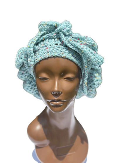 Turquoise Fleck Bonnet