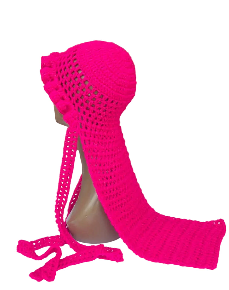Fuchsia Ruffle Du Rag