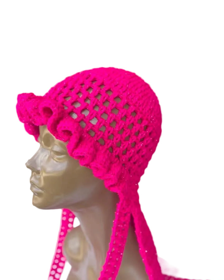 Fuchsia Ruffle Du Rag